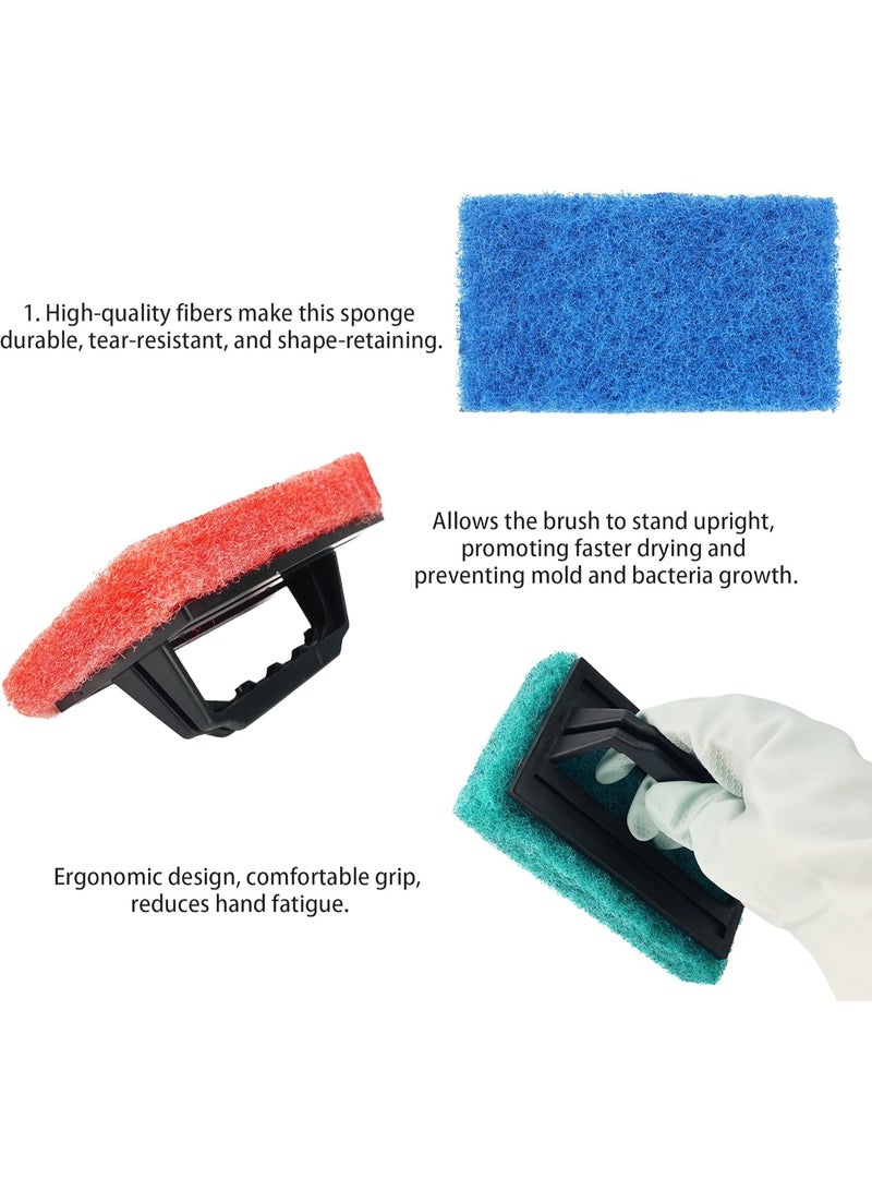 SUNSAR Screen Printing Scrub Pad Set, 6 Pieces, Ink Scrub Brush with Handle, Mesh Frame Reclaiming Tools - Image 3