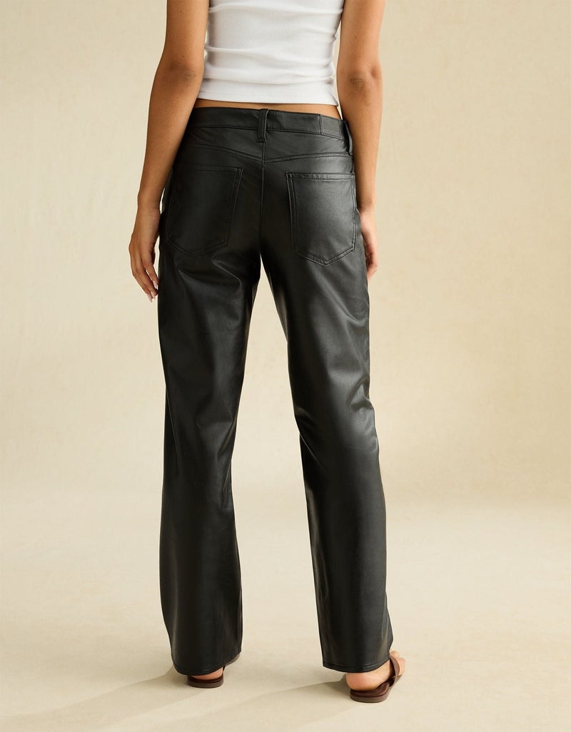 American Eagle AE Vegan Leather High-Waisted Stovepipe Pant - Image 2