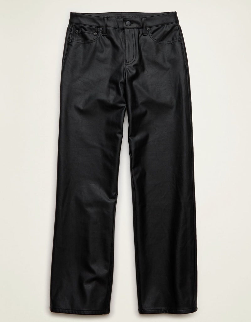 American Eagle AE Vegan Leather High-Waisted Stovepipe Pant - Image 5