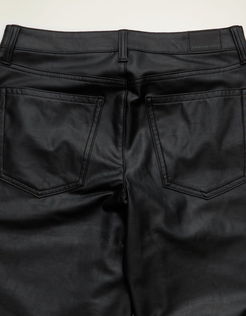 American Eagle AE Vegan Leather High-Waisted Stovepipe Pant - Image 4