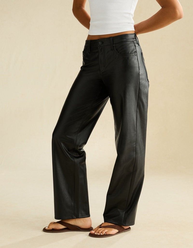 American Eagle AE Vegan Leather High-Waisted Stovepipe Pant - Image 3