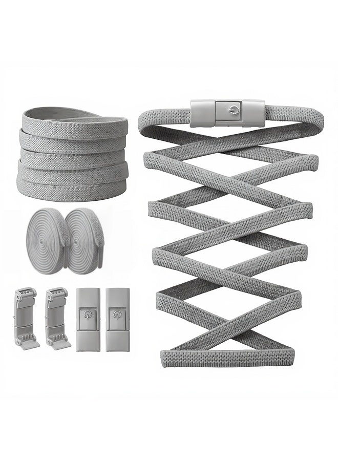 ShebSheb No Tie Elastic Shoelaces for Kids, Adults, Adjustable Tieless Shoe Lace - Image 2