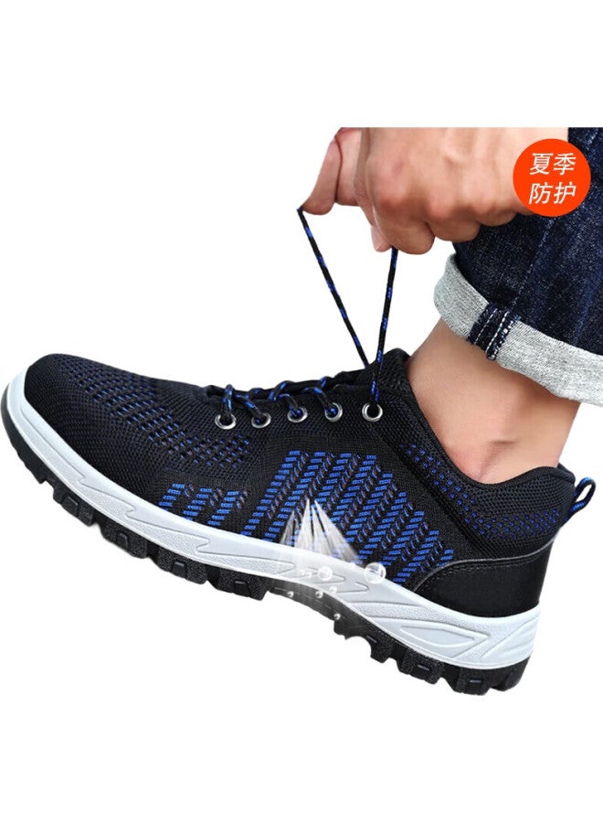 Blue Gull Shield Blue Owl Shield Safety Shoes For Men, Summer Breathable Lightweight Steel Toe Cap Puncture-Resistant Work Functional Shoes 2036 Size 44 - Image 2