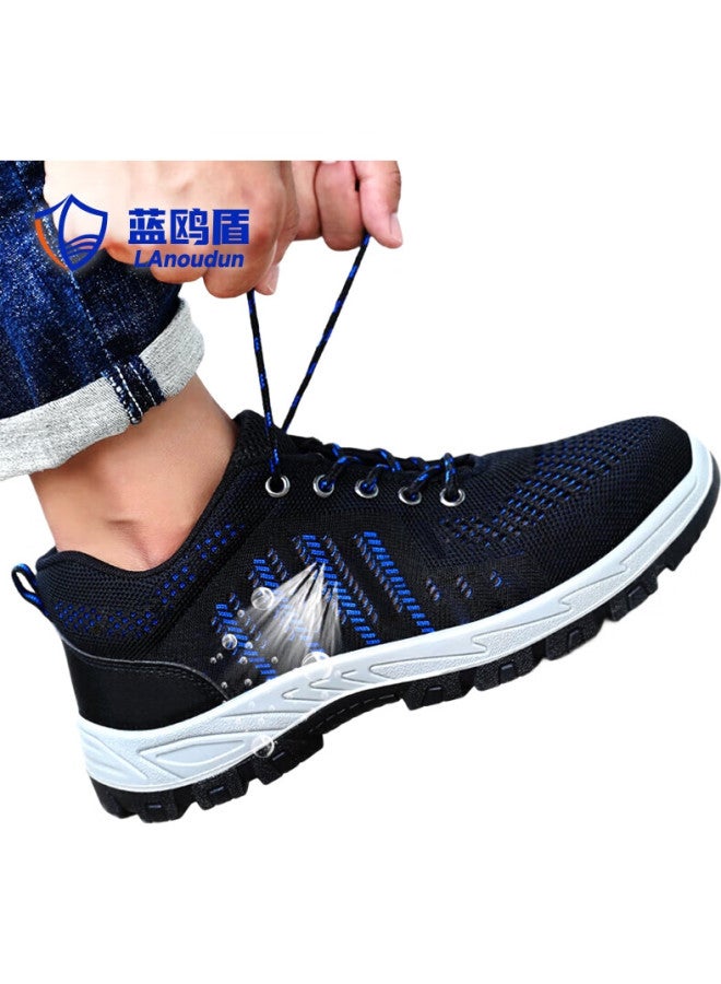 Blue Gull Shield Blue Owl Shield Safety Shoes For Men, Summer Breathable Lightweight Steel Toe Cap Puncture-Resistant Work Functional Shoes 2036 Size 44 - Image 1