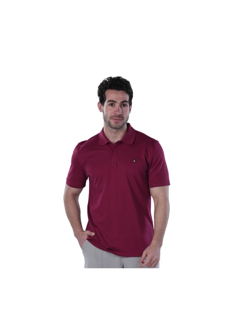 REDCOTTON Classic Fit Polo Shirt - Burgundy  - Image 1