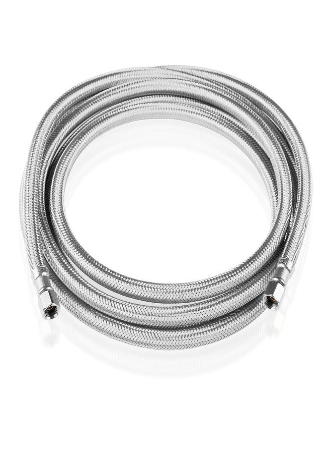 GUOFIS 10 FT Refrigerator Water Line,Stainless Steel Braided Ice Maker Hose with 1/4" Comp X 1/4"Compression Fittings(1PCS,10 Foot)(HOSE001) - Image 1