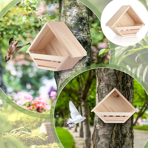 DoubleFill Cedar Dove Nesting Box Dove House Nest for Bird Pigeon Outside Doves Nesting and Roosting Platform Garden Decoration - Image 4