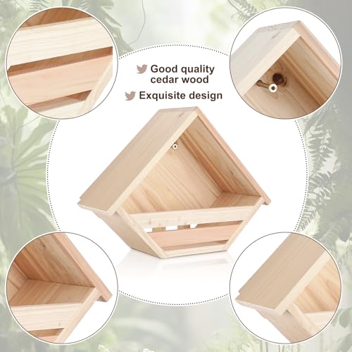 DoubleFill Cedar Dove Nesting Box Dove House Nest for Bird Pigeon Outside Doves Nesting and Roosting Platform Garden Decoration - Image 3