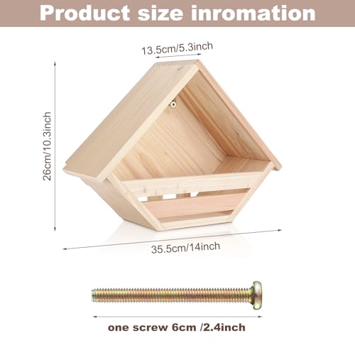 DoubleFill Cedar Dove Nesting Box Dove House Nest for Bird Pigeon Outside Doves Nesting and Roosting Platform Garden Decoration - Image 2