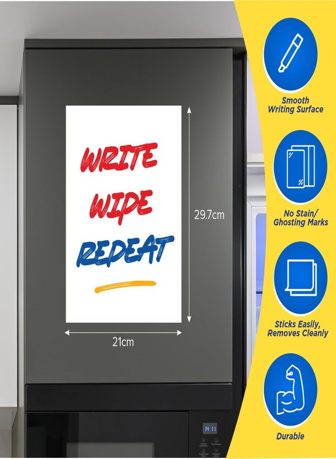 سولو لوح كتابة مغناطيسي SOLO A4 (8.3 × 11.7 بوصة) عبوة من قطعتين | لوح كتابة قابل لإعادة الاستخدام مع قلمين وممسحة | لوح للكتابة والمسح الجاف للمنزل والمكتب والمدرسة - Image 3