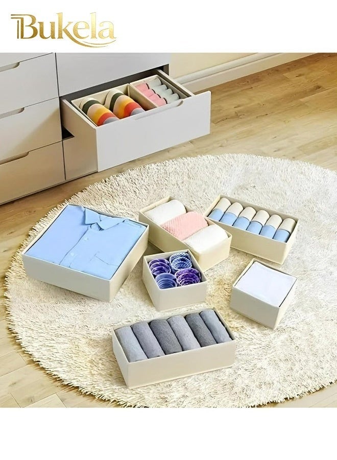 Bukela 12 Pieces Storage Organiser, Foldable Wardrobe Drawer Storage Organiser Storage Box for Clothes, Bra, Underwear, Pants, Panties etc. - Image 4