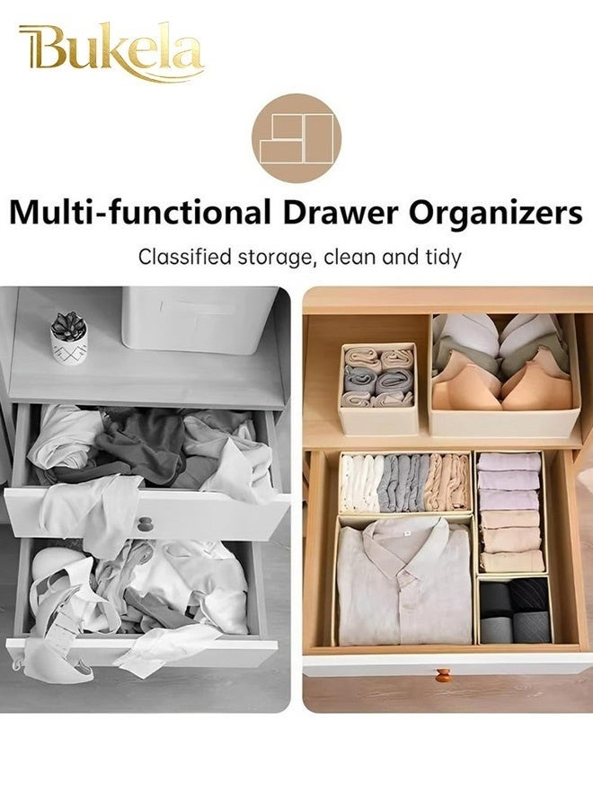 Bukela 12 Pieces Storage Organiser, Foldable Wardrobe Drawer Storage Organiser Storage Box for Clothes, Bra, Underwear, Pants, Panties etc. - Image 5