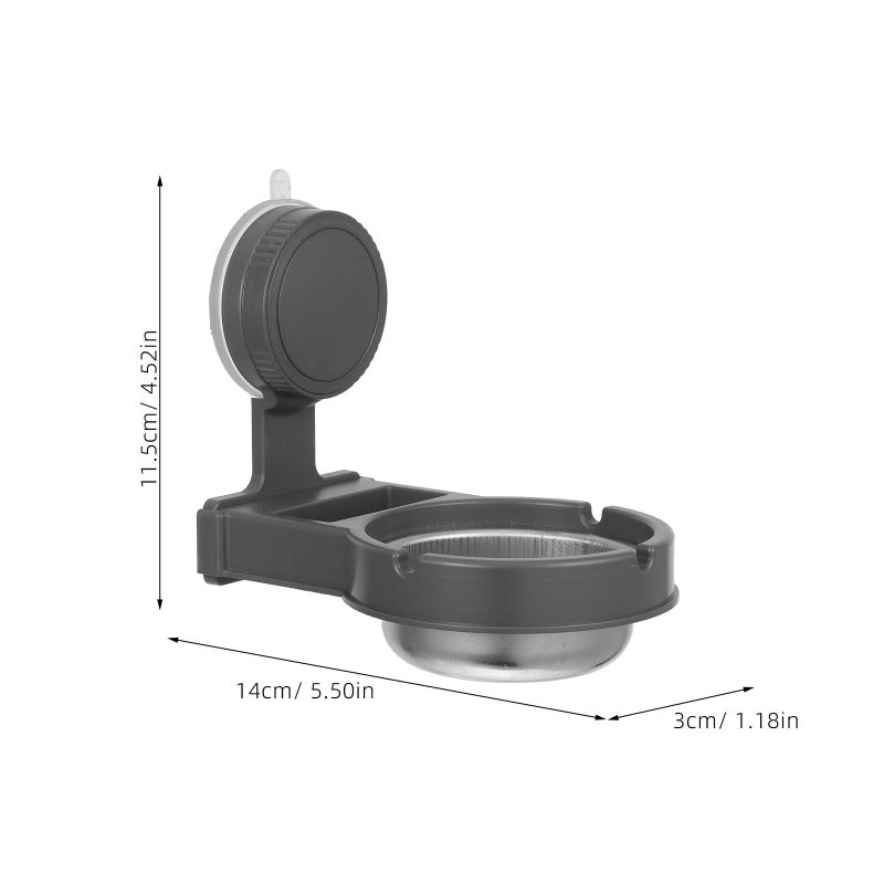 حامل سجائر الحمام المثبت على الحائط مع كوب شفط قابل للفصل حاوية رماد معلقة بدون حفر - Image 3