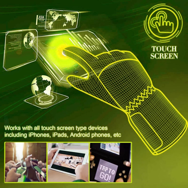 Focket Heated Gloves for Women Rechargeable Outdoor Hand Warmer Gloves Electric Heated Gloves Touchscreen Thermal Insulated Heated Gloves for Climbing Hiking Cycling Ski - Image 5