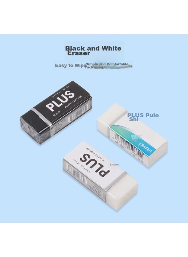 Plus Pvc Eraser For Children, Students, College Entrance Exam, Office Use, Pencil Sketching, Erasable Drawing, White, 5 Pieces - Image 3