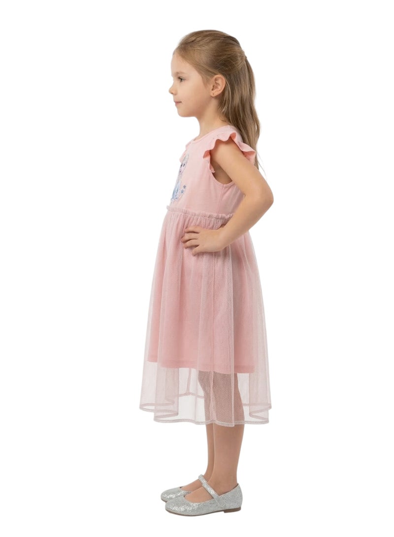 D'Daniela Pink Tulle Overlay Dress - Image 2