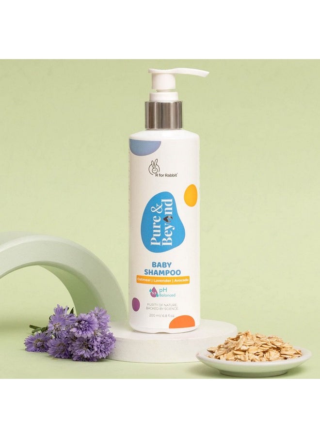 R for Rabbit - Baby Shampoo 200 Ml Pure & Beyond For Kids, No Tears, Ph 5.5 Mild & Gentle, With Natural Oatmeal & Avacado - Image 1