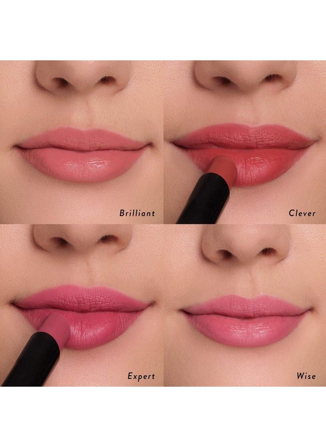 LAURA GELLER NEW YORK LAURA GELLER NEW YORK Smart Pout Transfer Proof Moisturizing Matte Lipstick, Wise  - Image 4