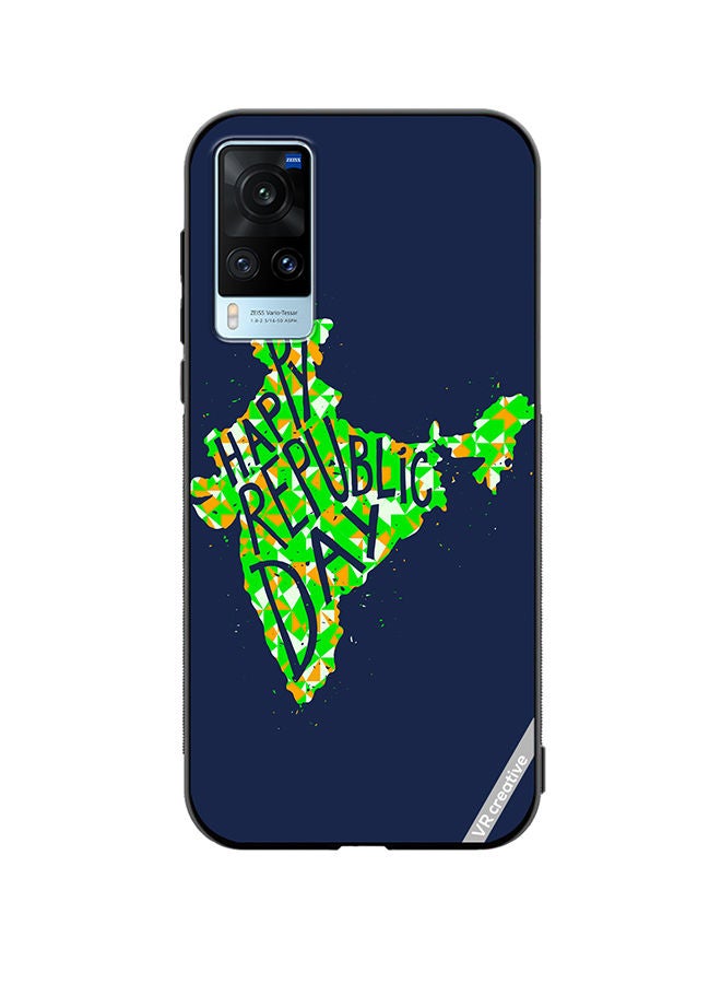 VR CREATIVE Protective Case Cover For Vivo X60 Happy Republic Day Typographic Hindia Design Multicolour - Image 1