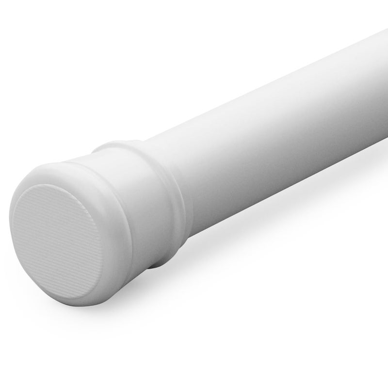 Zenna Home Tension Shower Curtain Rod, No Drill Adjustable Tension Curtain Rod for Bathroom, Rust Resistant, Easy Install Expandable Shower Curtain Rods, 36 to 60 Inches, White - Image 1