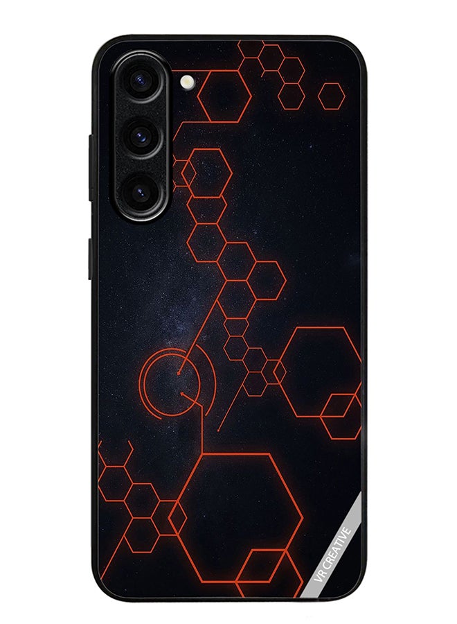 VR CREATIVE Protective Case Cover For Samsung Galaxy S24 Plus Abstract Hexagon Design Multicolour - Image 1