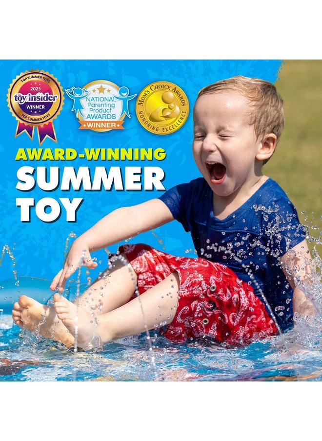 SplashEZ SplashEZ 3-in-1 Splash Pad, Sprinkler for Kids & Baby Pool for Learning - Toddler Sprinkler Pool, 60’’ Outside Water Toys - “from A to Z” Outdoor Play Mat for Babies & Toddlers  - Image 2
