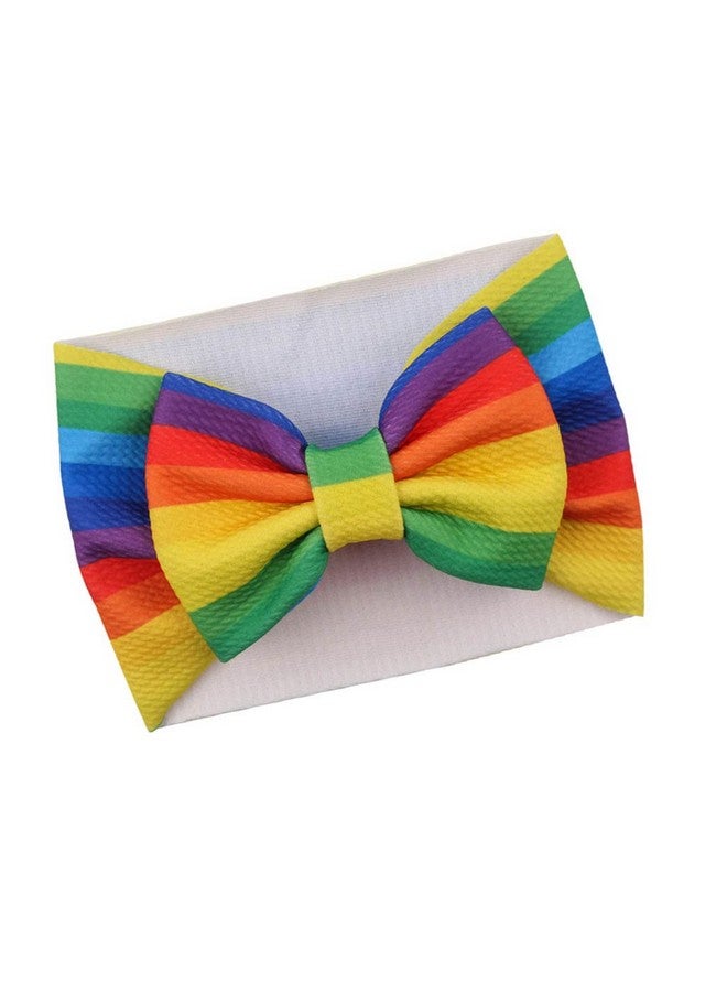 Baby Rainbow Headband Turban With Bow Girls Rainbow Hair Band Bowknot Jbc19 (Turban-C)