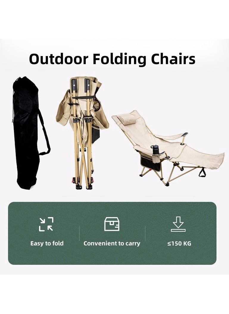 Soofam - Portable Outdoor Camping Folding Chairs Lounge Chairs Beach Chairs - Image 1