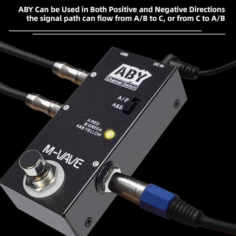 Sunydog ABY Line Selector ABY Channel Switch AB Switch Mini Guitar Effect Pedal True Bypass Guitar Bass Pedal AB Box - Image 1