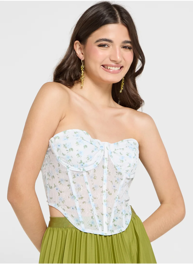 جينجر Floral Vintage Style Corset