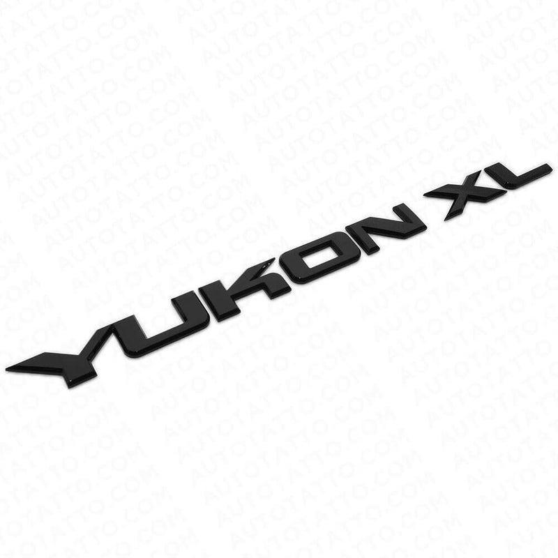 1Pc Yukon XL LiftgateDoor Letter Nameplate Emblem SUV HD Badge Sport Replacement for Yukon Gloss Black