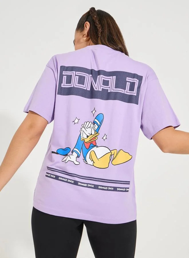 Styli Styli Oversized Donald Duck Graphic Print T-Shirt