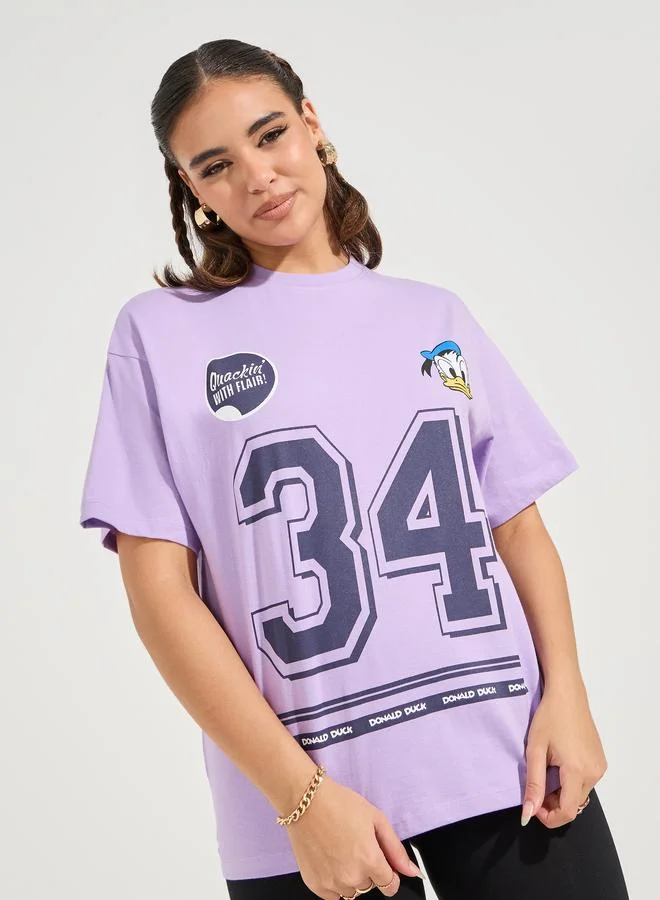Styli Styli Oversized Donald Duck Graphic Print T-Shirt
