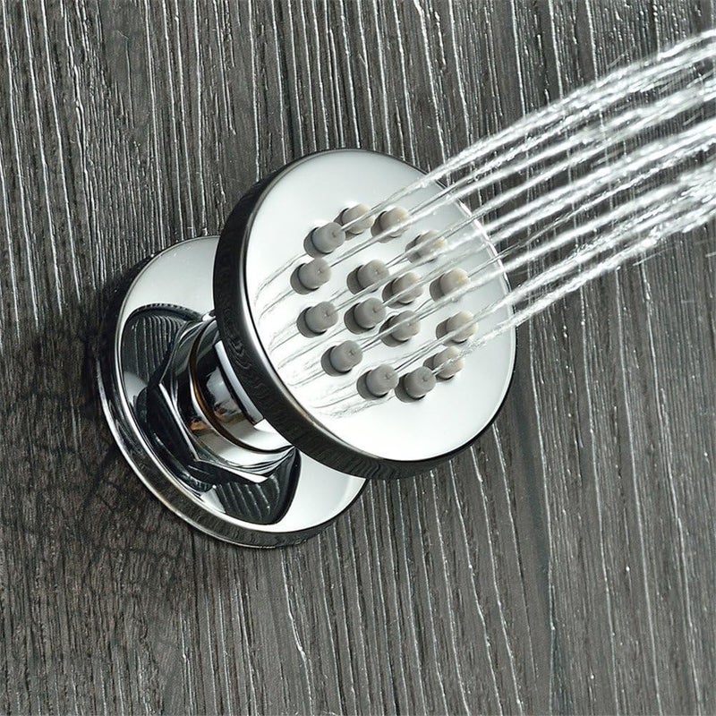 iOrange Brass Adjustable Round Massage Spa Body Jet Side Sprayer for Bathroom Shower, Chrome Finish - Image 3