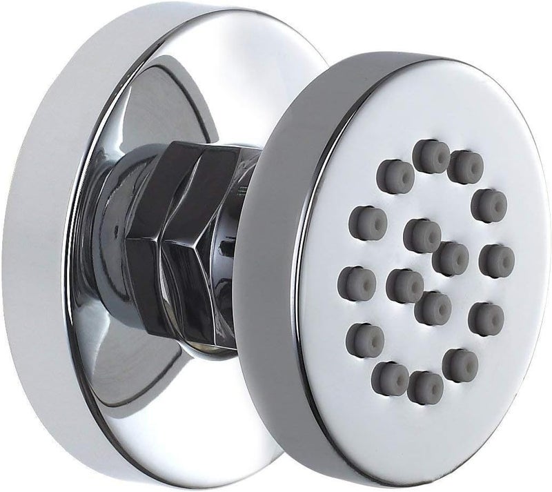 iOrange Brass Adjustable Round Massage Spa Body Jet Side Sprayer for Bathroom Shower, Chrome Finish - Image 1