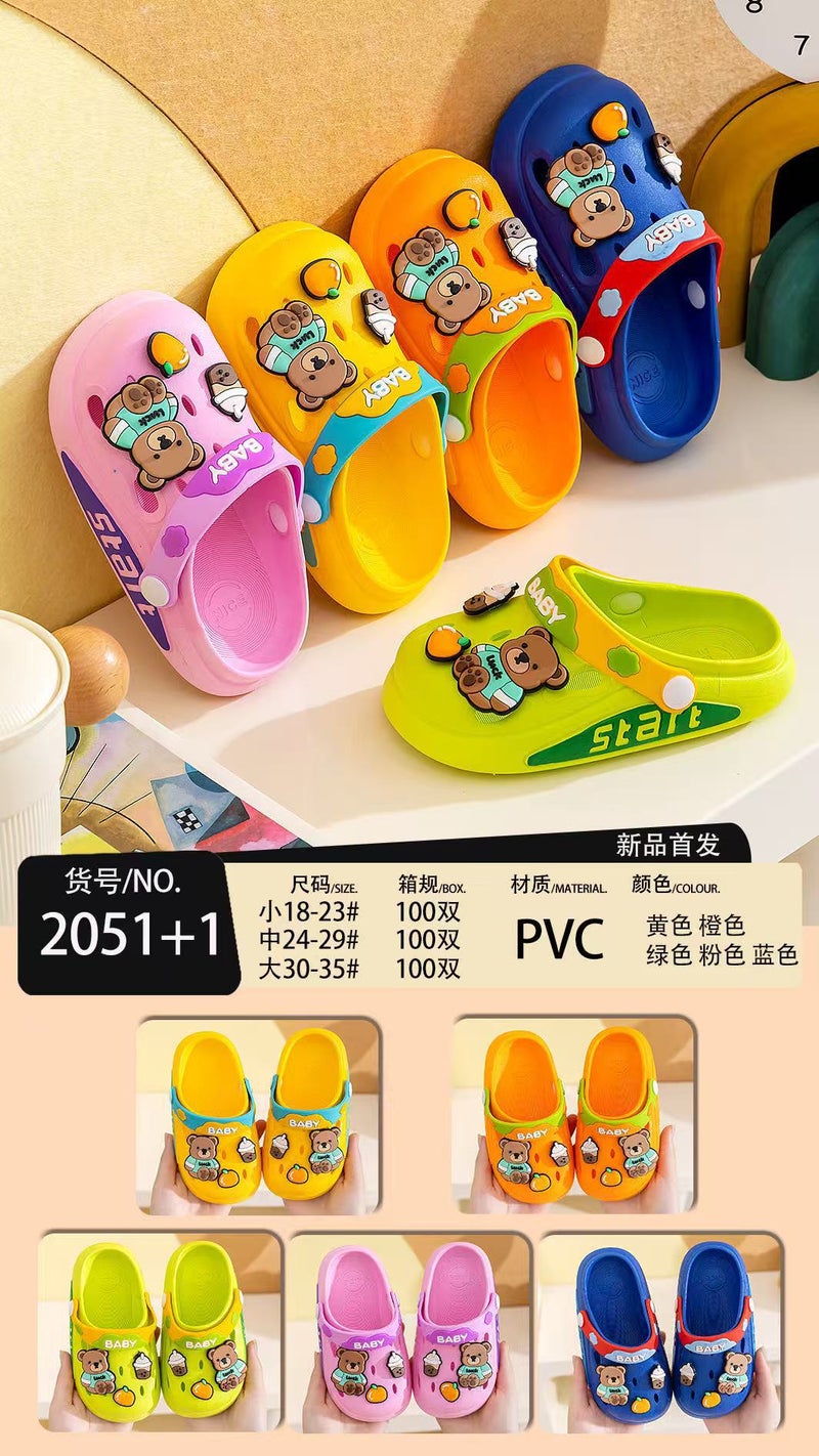 Summer Children'S Cartoon Cave Shoes Sandals Outdoor Baotou Beach Cave Shoes Hollow Breathable Home Cave Shoes - Image 1