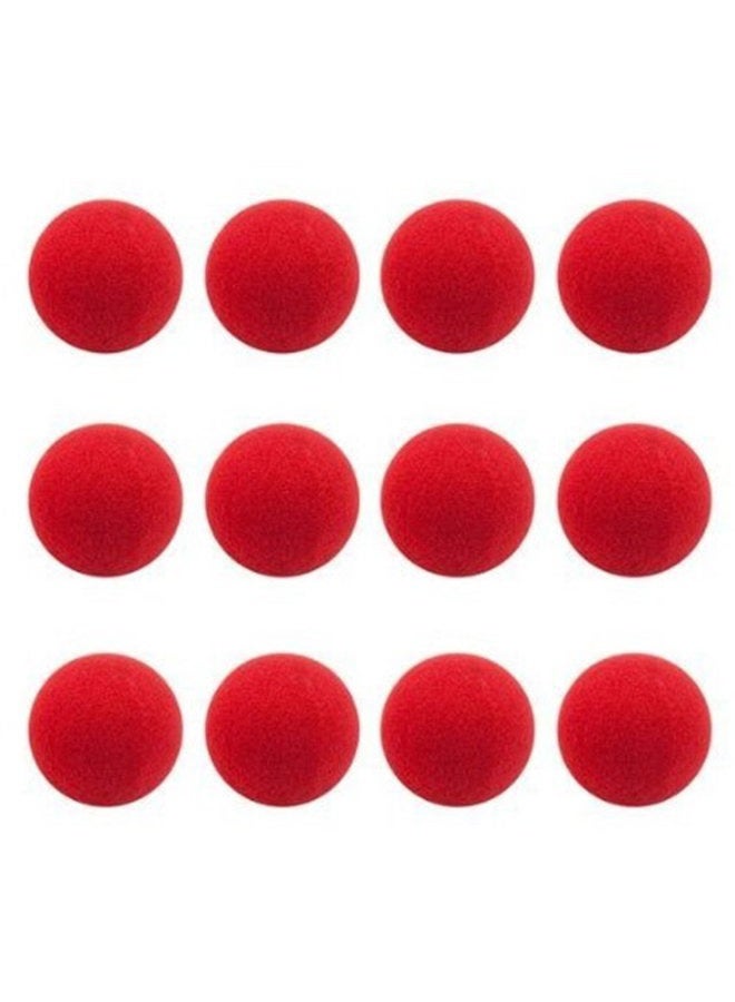 lasenersm 12Pcs Red Foam Clown Noses for Party Halloween Costume Supplies - Image 1
