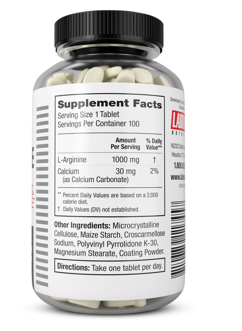 Labrada L-Arginine 1000mg 100 Tabs - Image 3