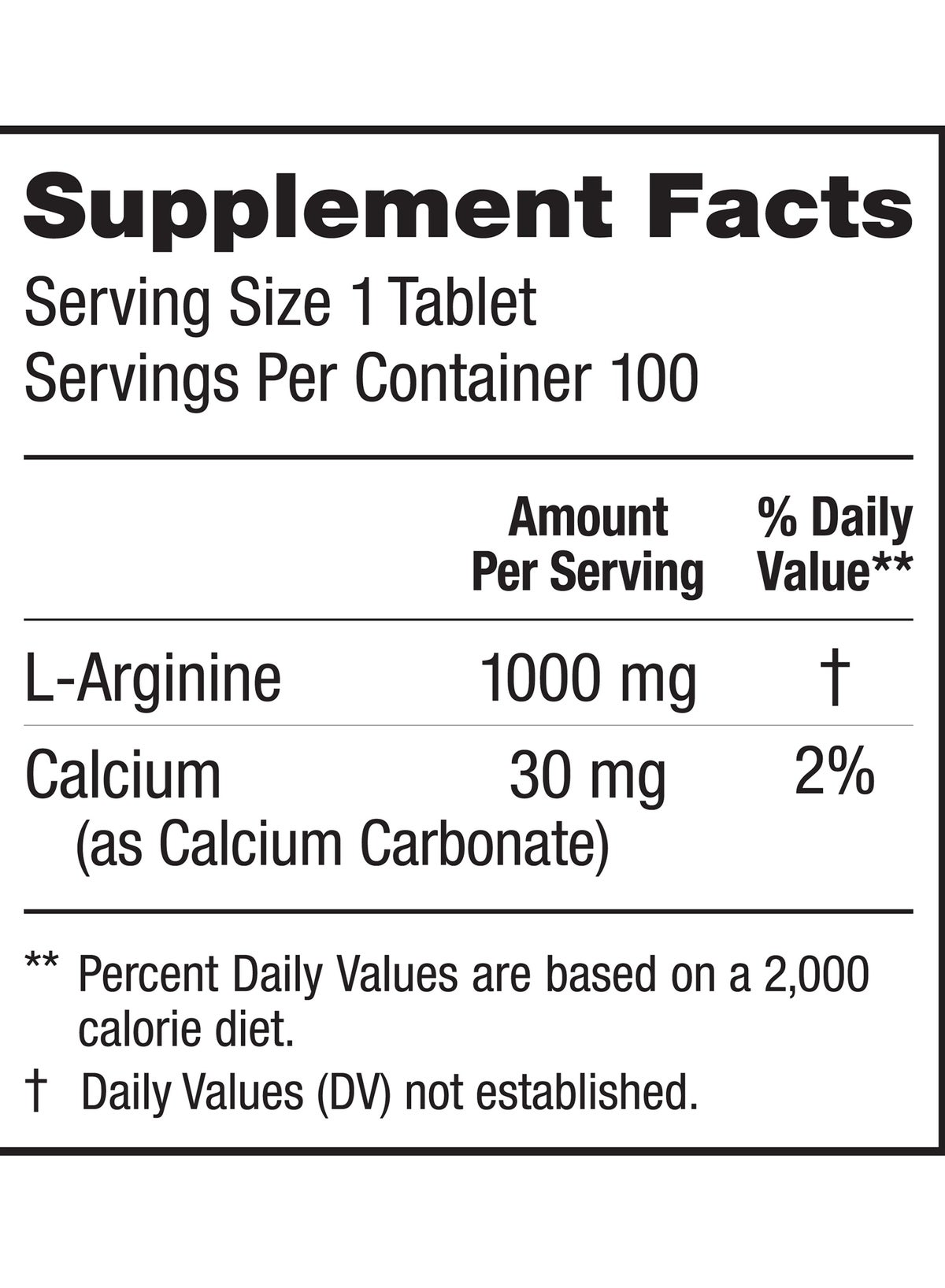 Labrada L-Arginine Tablets 1000mg 100'S