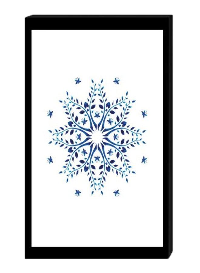 RYN Wall Decor Modern Painting With Inner Frame Black/White/Blue 40 x 60centimeter - Image 2