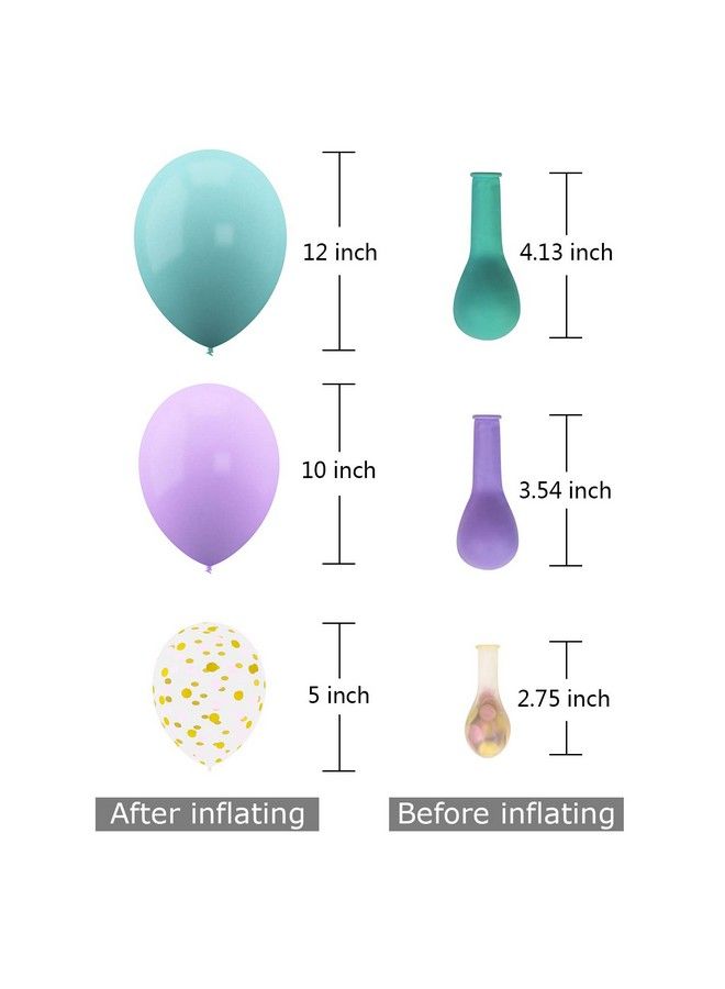 Amandir 168Pcs Unicorn Balloons Arch Garland Kit, Pink Purple Aqua Blue Confetti Latex Balloons For Unicorn Birthday Decorations For Girls Wedding Baby Shower Party Supplies - Image 4
