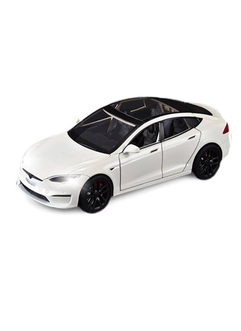 Toyland Pull Back Action 1:24 Scale Diecast Model Alloy Metal Toy Car for Kids with Openable Doors & Light  - Image 1