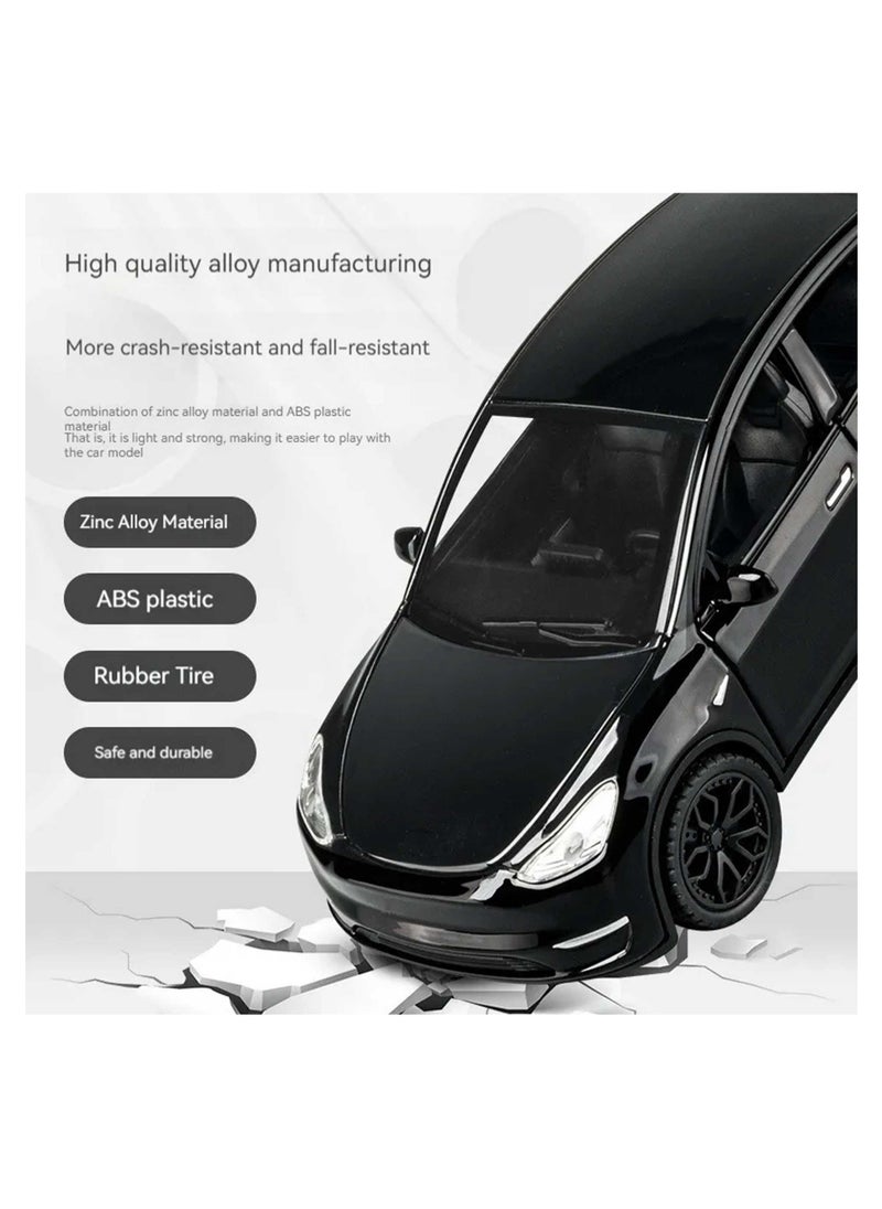 Toyland Pull Back Action 1:24 Scale Diecast Model Alloy Metal Toy Car for Kids with Openable Doors & Light  - Image 2