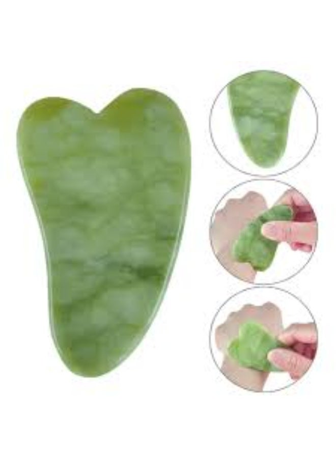 Green Jade Guasha Green Custom Facial Body Scraping Massage Tool Green Jade Gua Sha Guasha Board - Image 2