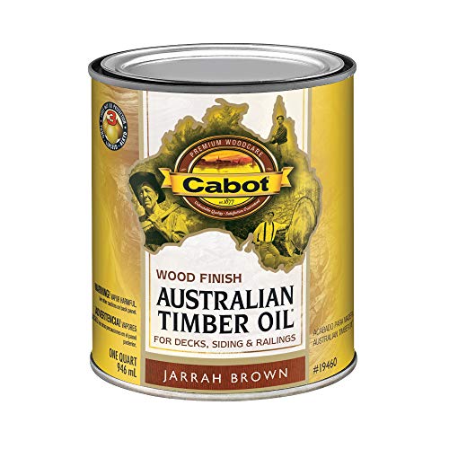 Cabot 140.0019460.005 Australian Timber Oil Water Reducible Stain, 1 Quart, Jarrah Brown - Image 1