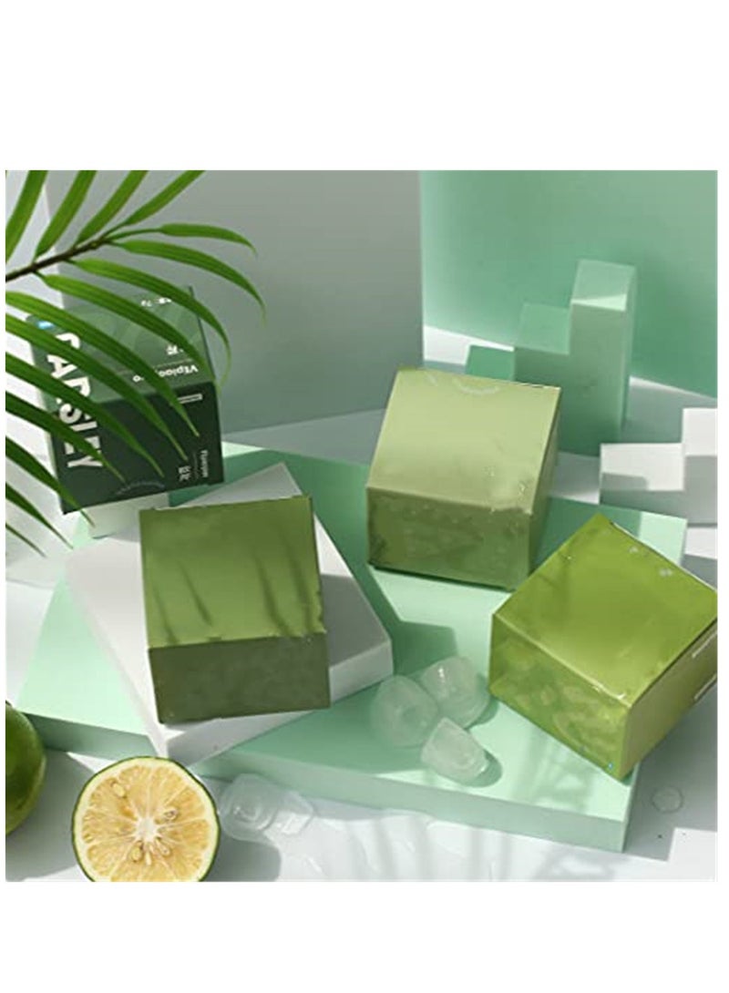 Rectangle Stereo Geometric Shape Foam Photography Props Set Three-dimensional Scene Shooting Backdrop Ornament Indoor Posing Photo Decor Background 5Pcs (Green) - Image 5