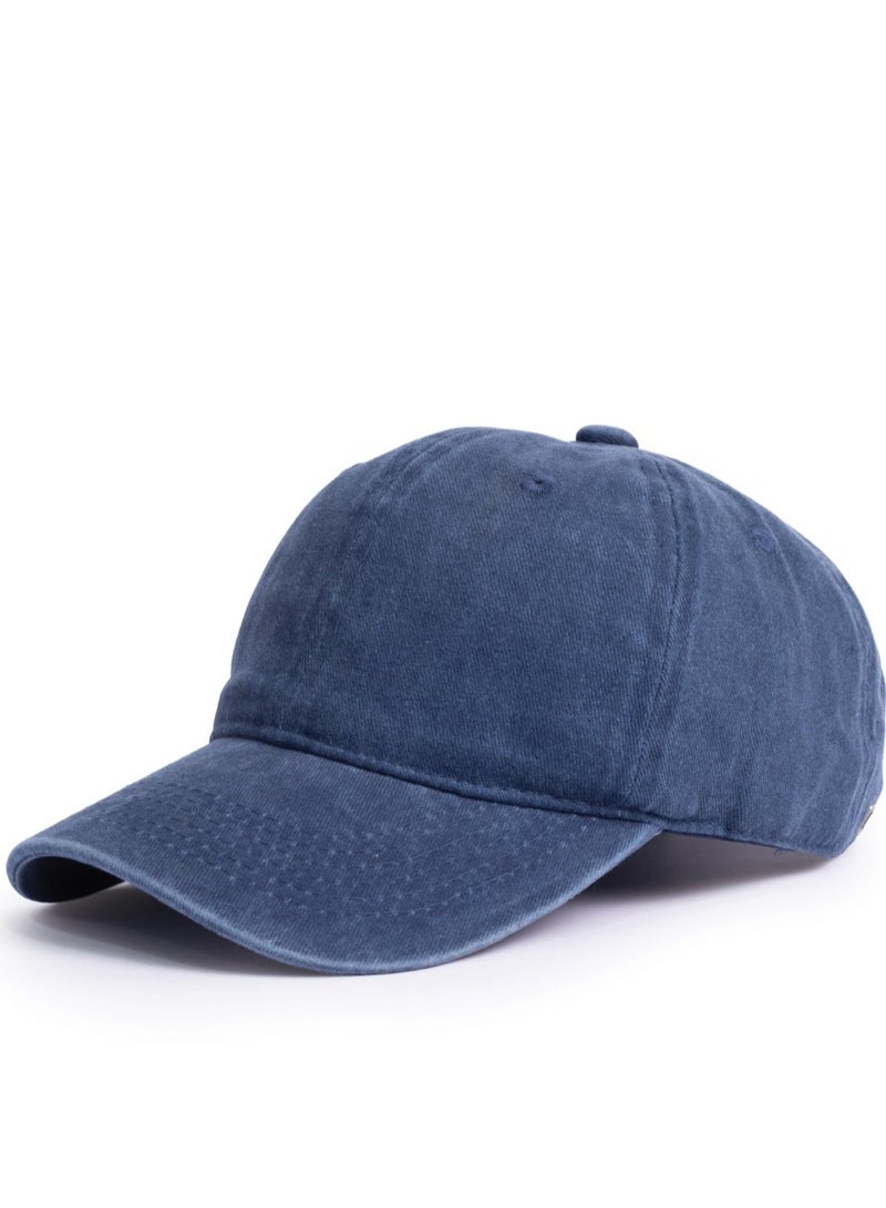 ايه ار سابلاي Ar Washed Cap من Arij Bags | كاب قطن مغسول، حزام قابل للتعديل، خفيف، جيد التهوية، للاستخدام اليومي (كحلي) - Image 1