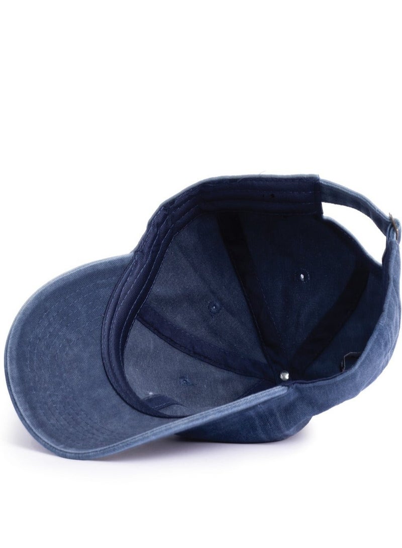 ايه ار سابلاي Ar Washed Cap من Arij Bags | كاب قطن مغسول، حزام قابل للتعديل، خفيف، جيد التهوية، للاستخدام اليومي (كحلي) - Image 4