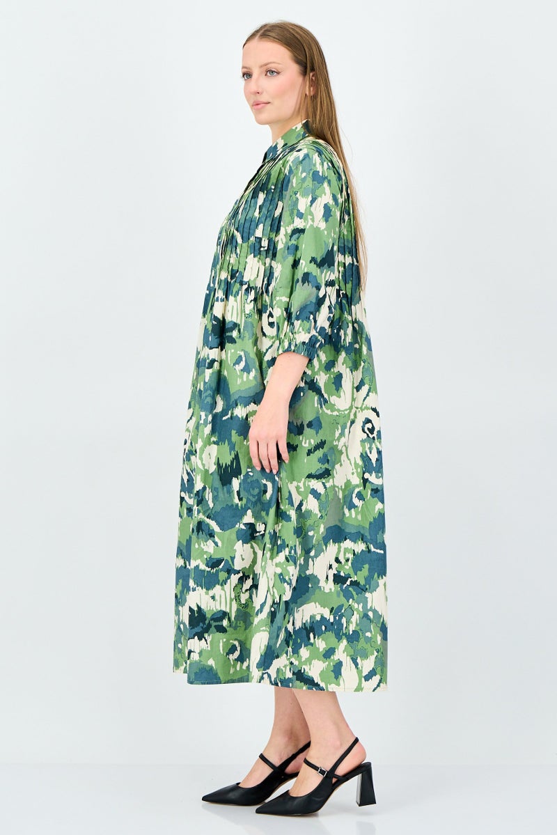 ANNE KLEIN Women Allover Print Shirt Dress, Multicolor - Image 2