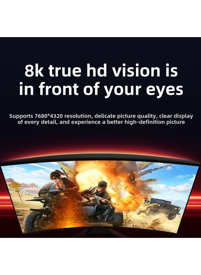DP Line 2.1 Computer Monitor HD Line UHBR10 40Gbps Large DP To Large DP Adapter Manufacturers Wholesale-Color:Black 8K-Line Length:1 M